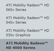 ATI mobility radeon HD 560v